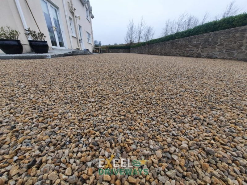Tar and Golden Gravel Chip Driveway in Mallow, Co. Cork