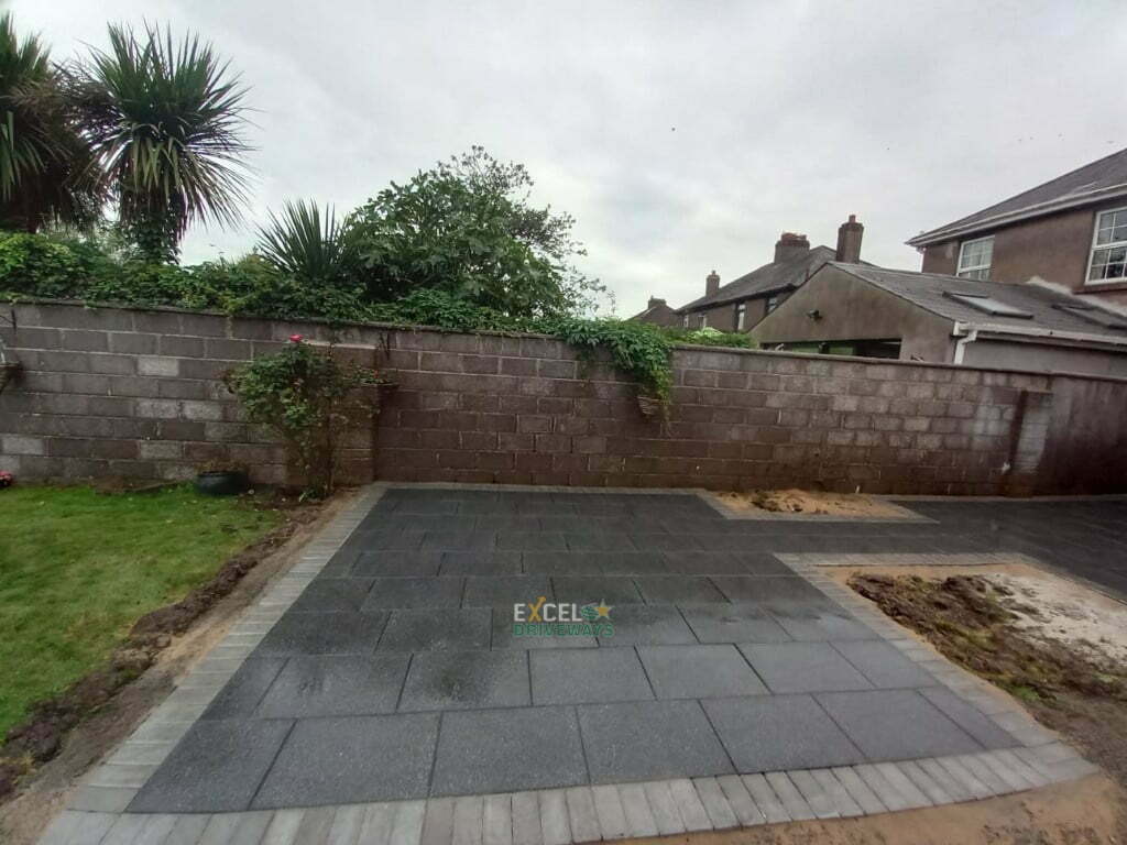 Black Granite Slabbed Patio with Paved Border in Ballinlough Cork City 7