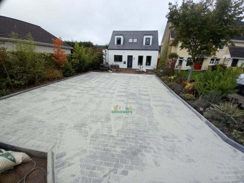 New Block Paved Driveway with Front Slabbed Patio in Ovens, Co. Cork