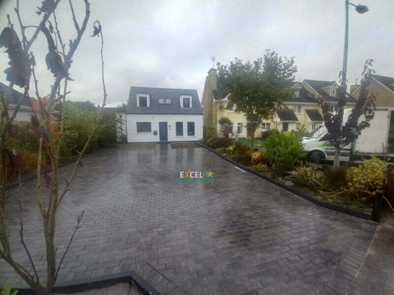 New Block Paved Driveway with Front Slabbed Patio in Ovens, Co. Cork