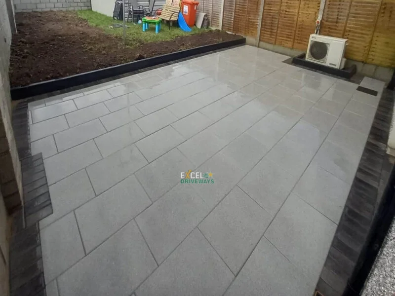Silver Granite Patio with Charcoal Border in Watergrasshill, Co. Cork