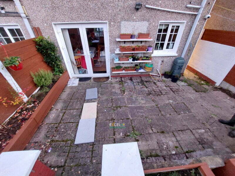 Golden and Charcoal Granite Slabbed Patio in Rochestown, Cork City