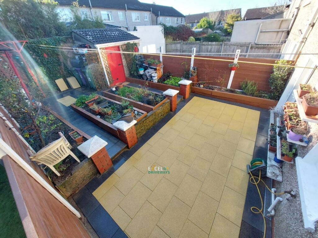 Golden and Charcoal Granite Slabbed Patio in Rochestown Cork City 9