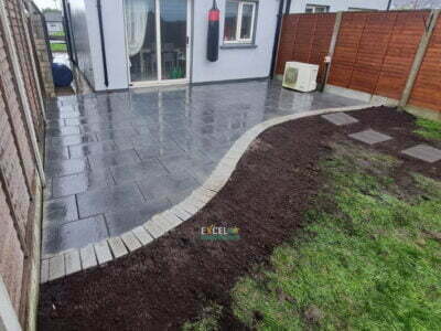 Black Granite Patio with Paved Border in Watergrasshill, Co. Cork