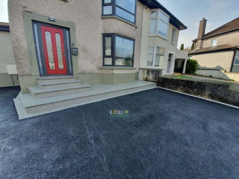 Asphalt Driveway with Granite Steps and Cobbled Apron in Cork City