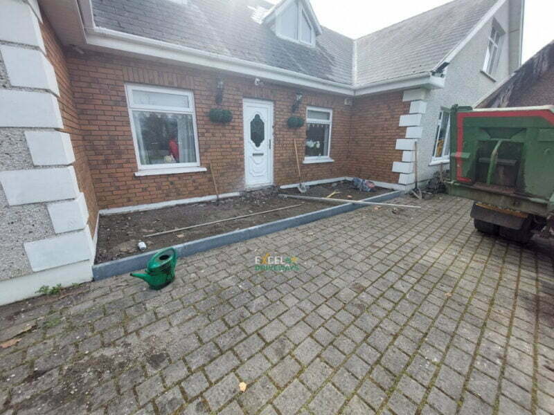 Front and Back Kilsaran Granite Patio with Step in Carrigaline, Co. Cork