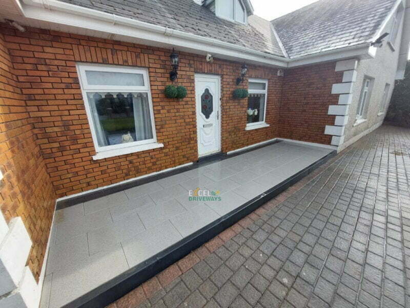 Front and Back Kilsaran Granite Patio with Step in Carrigaline, Co. Cork