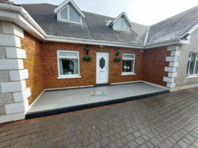 Front and Back Kilsaran Granite Patio with Step in Carrigaline, Co. Cork