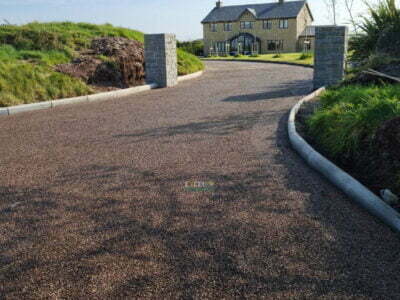 Tar and Chip Driveway with Ready-Made Pillars in Crossbarry, Co. Cork