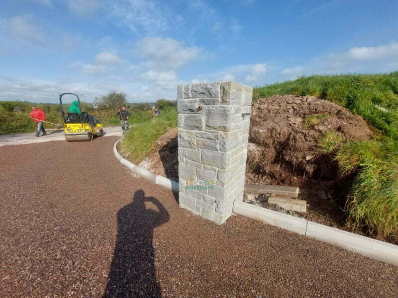 Tar and Chip Driveway with Ready-Made Pillars in Crossbarry, Co. Cork