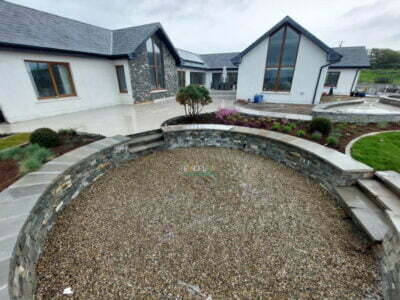 Porcelain Tiled Patio with Landscaping Project in East Cork