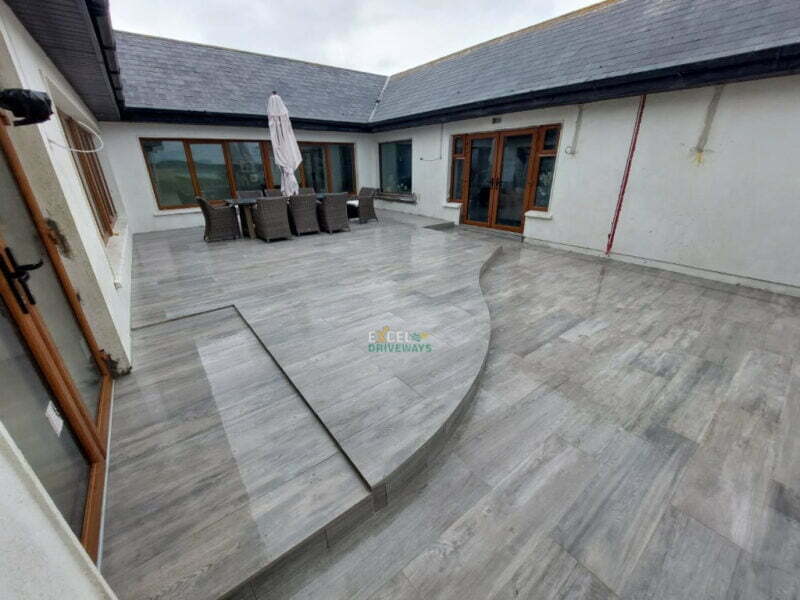 Porcelain Tiled Patio with Landscaping Project in East Cork