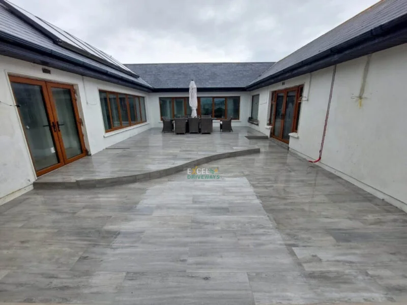 Porcelain Tiled Patio with Landscaping Project in East Cork