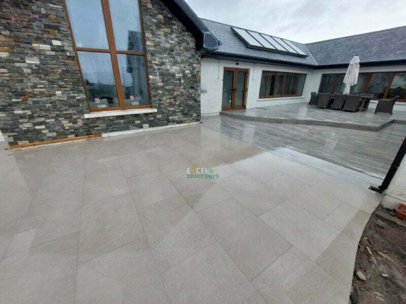 Porcelain Tiled Patio with Landscaping Project in East Cork