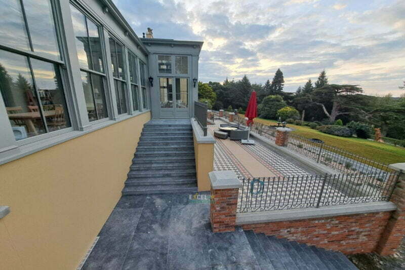 Tar and Chip Driveway, Limestone Slabbed Steps and Porcelain Patio in Bandon, Co. Cork (5)