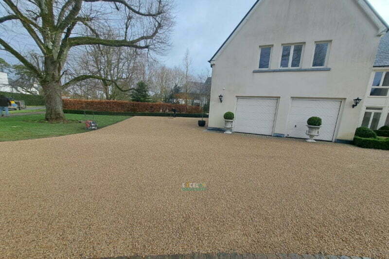 Driveway with Tar and Golden Chip, Cobbled Apron and Porcelain Slabbed Patio in Adare, Co. Limerick (1)