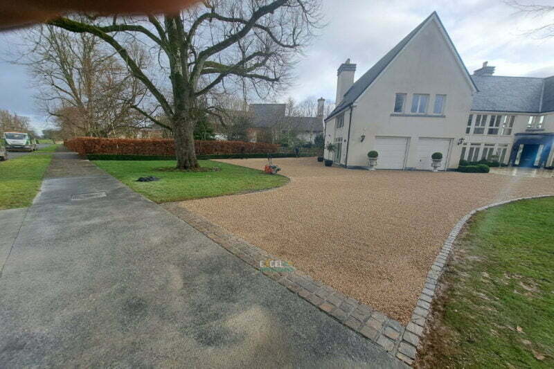 Driveway with Tar and Golden Chip, Cobbled Apron and Porcelain Slabbed Patio in Adare, Co. Limerick (4)