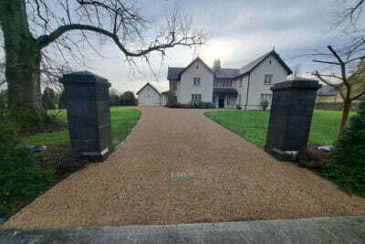 Tar and Gold Granite Chip Driveway in Adare Co. Limerick 4