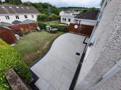 Granite Patio with Charcoal Cobbles in Cork City