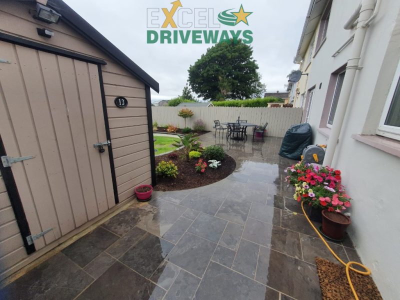 Tegula Paved Driveway and Slabbed Patio in Glanmire, Cork