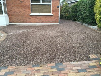 Gravel Driveway With Brick Border in Mallow